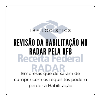 Revisão da habilitação no RADAR pela RFB